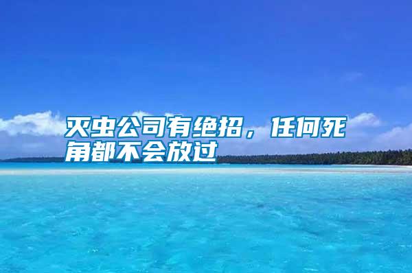 滅蟲(chóng)公司有絕招，任何死角都不會(huì)放過(guò)