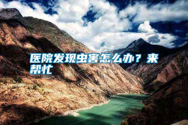 醫(yī)院發(fā)現(xiàn)蟲害怎么辦？來幫忙