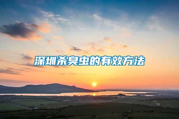 深圳殺臭蟲(chóng)的有效方法