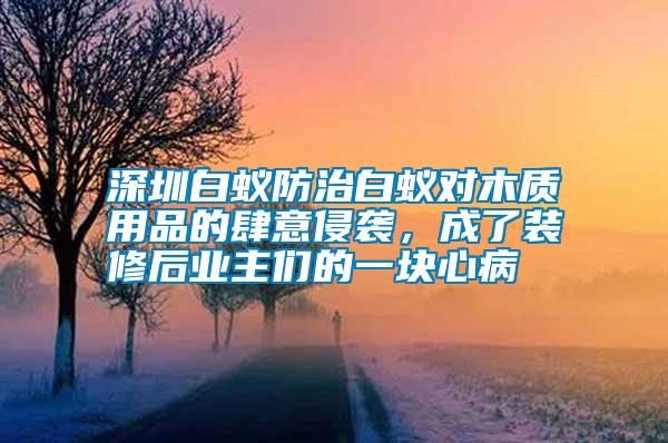 深圳白蟻防治白蟻對木質(zhì)用品的肆意侵襲，成了裝修后業(yè)主們的一塊心病