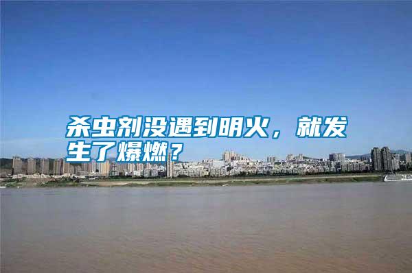 殺蟲劑沒遇到明火，就發(fā)生了爆燃？