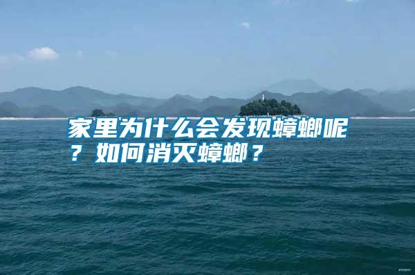 家里為什么會發(fā)現(xiàn)蟑螂呢？如何消滅蟑螂？