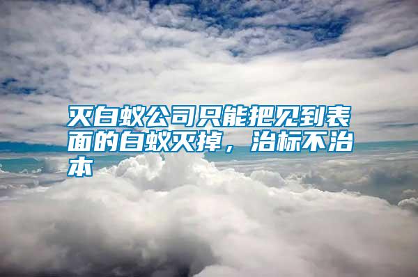 滅白蟻公司只能把見(jiàn)到表面的白蟻滅掉，治標(biāo)不治本