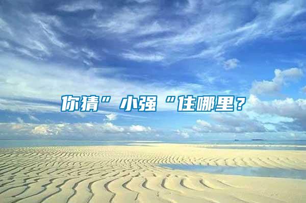 你猜”小強“住哪里？