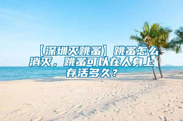 【深圳滅跳蚤】跳蚤怎么消滅，跳蚤可以在人身上存活多久？