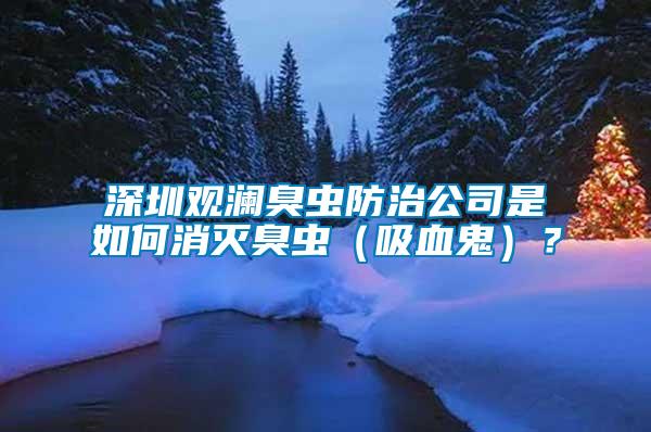 深圳觀瀾臭蟲防治公司是如何消滅臭蟲（吸血鬼）？