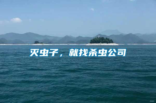 滅蟲子，就找殺蟲公司
