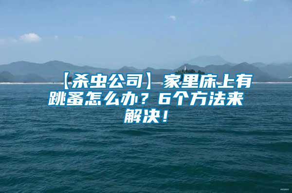 【殺蟲公司】家里床上有跳蚤怎么辦？6個(gè)方法來(lái)解決！