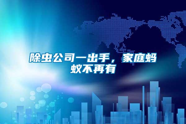 除蟲公司一出手，家庭螞蟻不再有