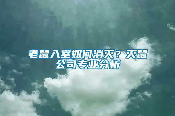 老鼠入室如何消滅？滅鼠公司專業(yè)分析