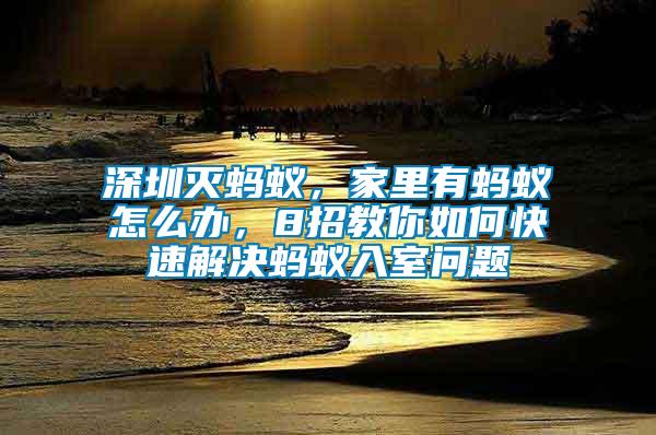 深圳滅螞蟻，家里有螞蟻怎么辦，8招教你如何快速解決螞蟻入室問題