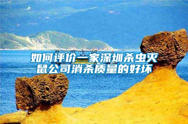 如何評(píng)價(jià)一家深圳殺蟲滅鼠公司消殺質(zhì)量的好壞