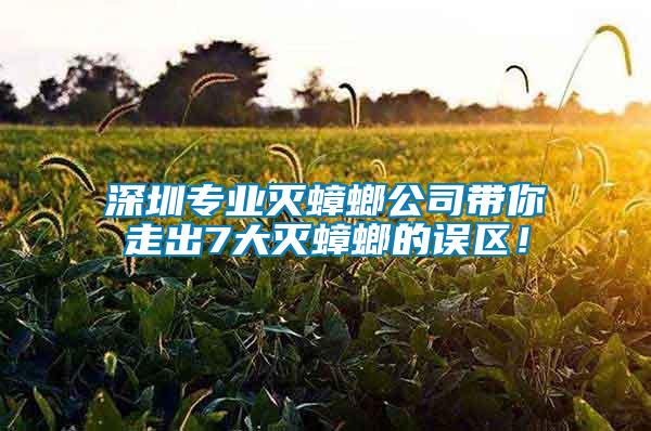 深圳專(zhuān)業(yè)滅蟑螂公司帶你走出7大滅蟑螂的誤區(qū)！