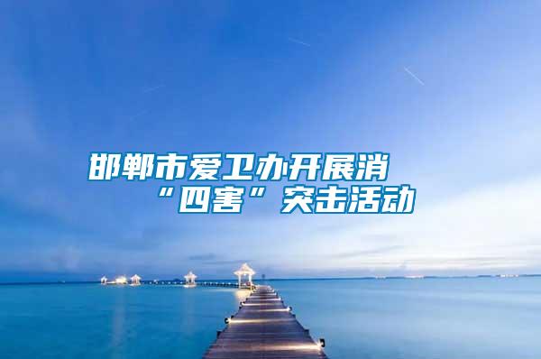 邯鄲市愛衛(wèi)辦開展消殺“四害”突擊活動