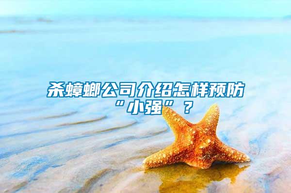 殺蟑螂公司介紹怎樣預(yù)防“小強(qiáng)”？