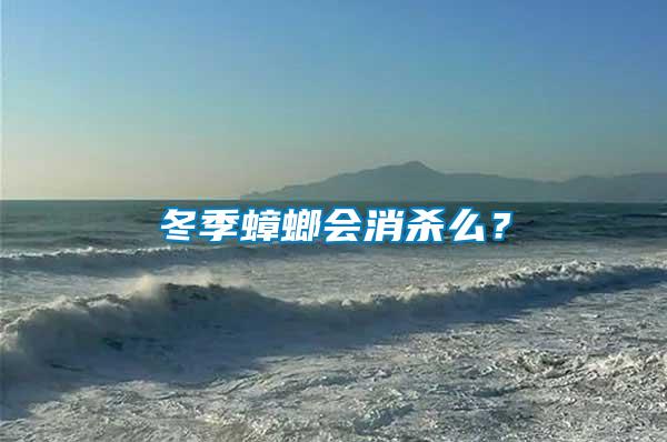 冬季蟑螂會消殺么？