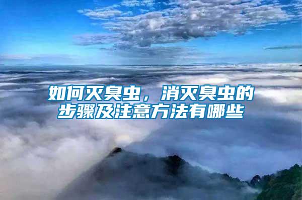 如何滅臭蟲(chóng)，消滅臭蟲(chóng)的步驟及注意方法有哪些