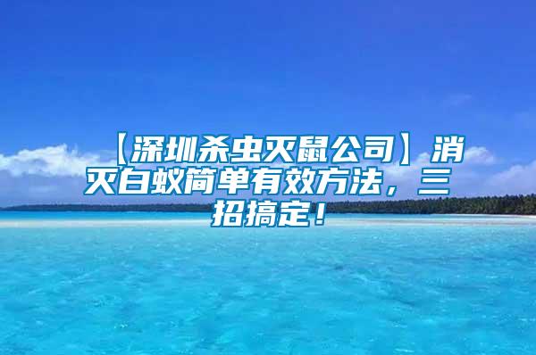 【深圳殺蟲滅鼠公司】消滅白蟻簡單有效方法，三招搞定！