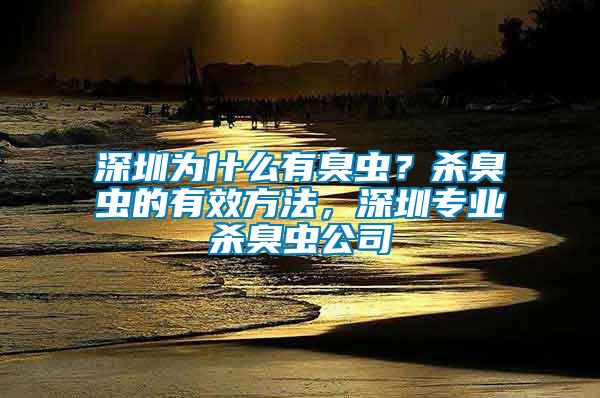 深圳為什么有臭蟲？殺臭蟲的有效方法，深圳專業(yè)殺臭蟲公司