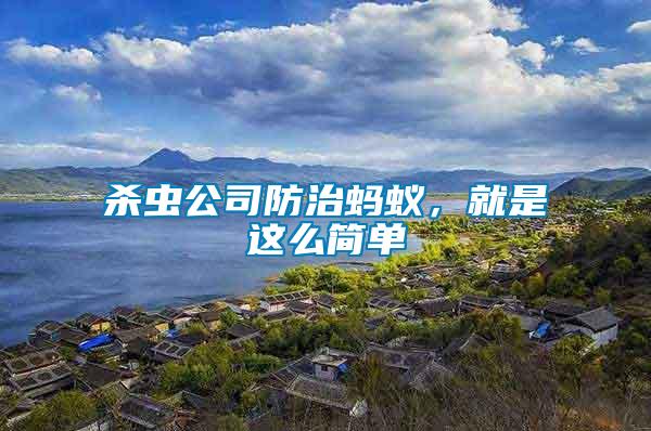 殺蟲公司防治螞蟻，就是這么簡(jiǎn)單