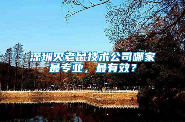 深圳滅老鼠技術(shù)公司哪家最專業(yè)，最有效？