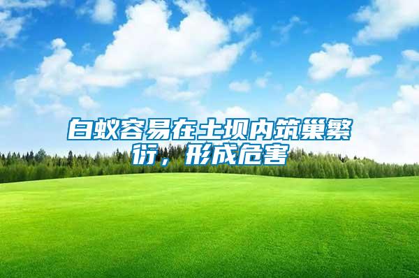 白蟻容易在土壩內筑巢繁衍，形成危害