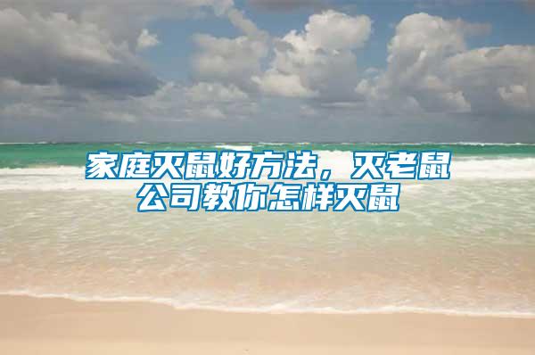 家庭滅鼠好方法，滅老鼠公司教你怎樣滅鼠