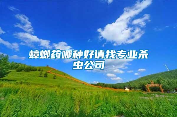 蟑螂藥哪種好請找專業(yè)殺蟲公司