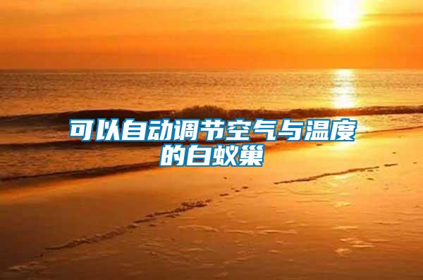 可以自動(dòng)調(diào)節(jié)空氣與溫度的白蟻巢