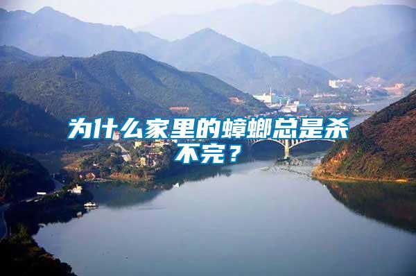 為什么家里的蟑螂總是殺不完？