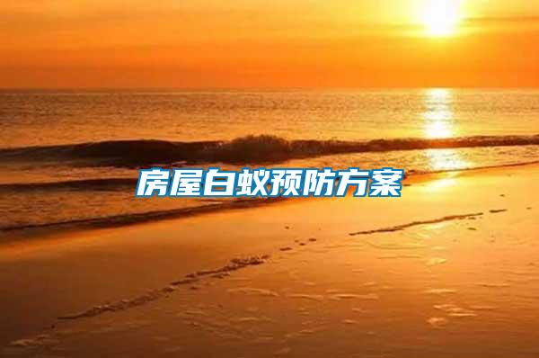 房屋白蟻預防方案
