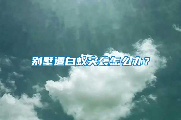 別墅遭白蟻突襲怎么辦？
