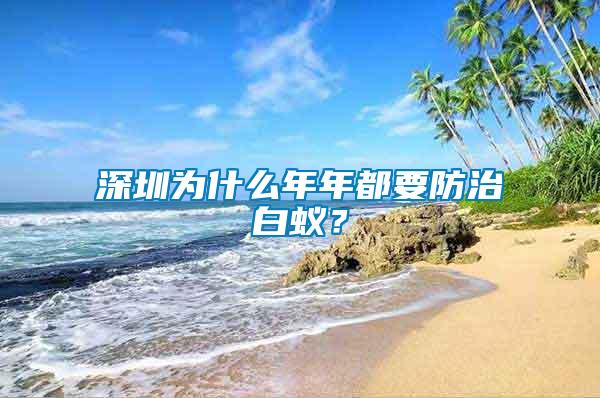 深圳為什么年年都要防治白蟻？
