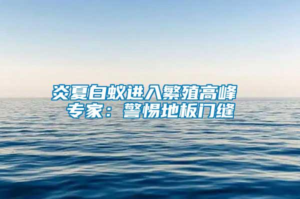 炎夏白蟻進(jìn)入繁殖高峰 專(zhuān)家：警惕地板門(mén)縫