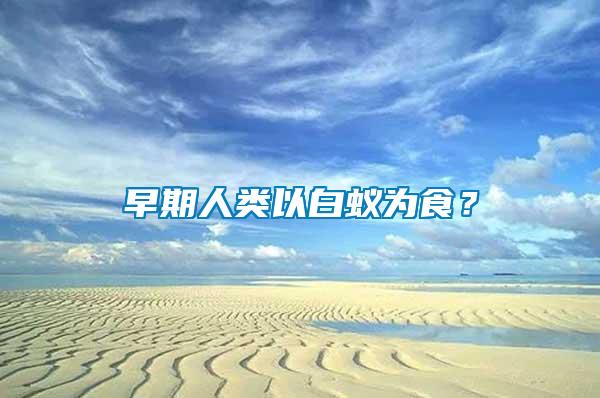 早期人類以白蟻為食？