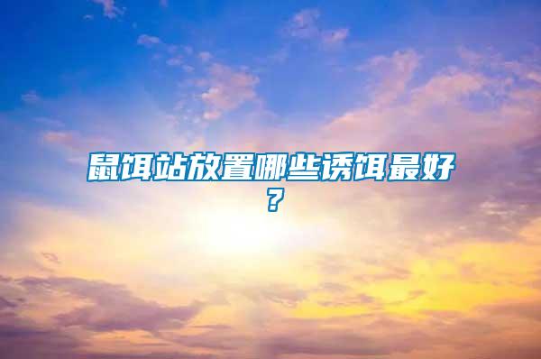 鼠餌站放置哪些誘餌最好？