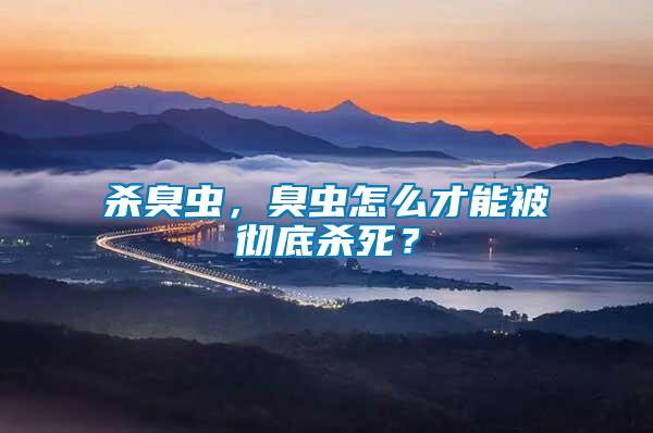 殺臭蟲，臭蟲怎么才能被徹底殺死？