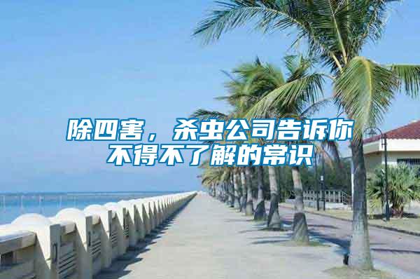除四害，殺蟲公司告訴你不得不了解的常識