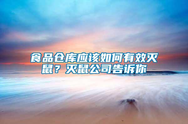 食品倉庫應(yīng)該如何有效滅鼠？滅鼠公司告訴你