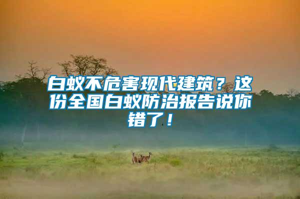 白蟻不危害現(xiàn)代建筑？這份全國白蟻防治報告說你錯了！