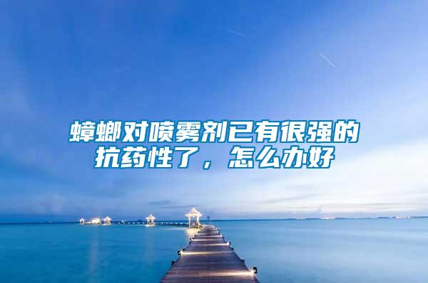 蟑螂對(duì)噴霧劑已有很強(qiáng)的抗藥性了，怎么辦好