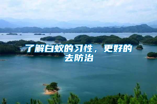 了解白蟻的習(xí)性，更好的去防治
