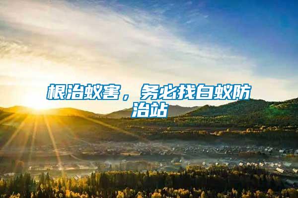 根治蟻害，務(wù)必找白蟻防治站