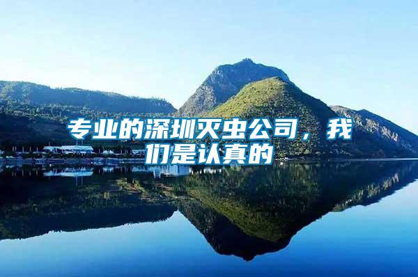 專業(yè)的深圳滅蟲公司，我們是認真的