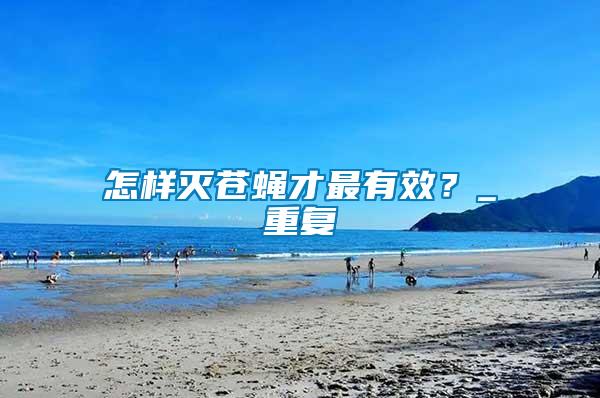 怎樣滅蒼蠅才最有效？_重復