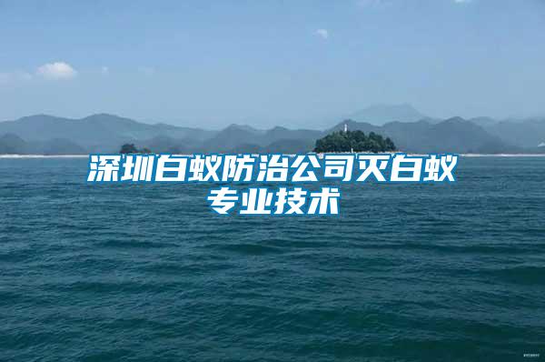 深圳白蟻防治公司滅白蟻專業(yè)技術