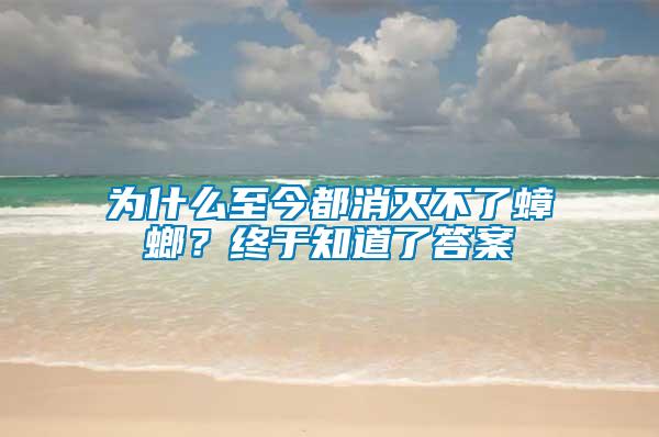 為什么至今都消滅不了蟑螂？終于知道了答案
