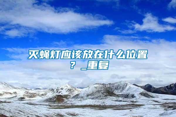 滅蠅燈應(yīng)該放在什么位置？_重復(fù)