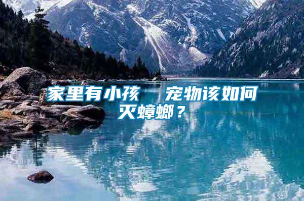 家里有小孩  寵物該如何滅蟑螂？