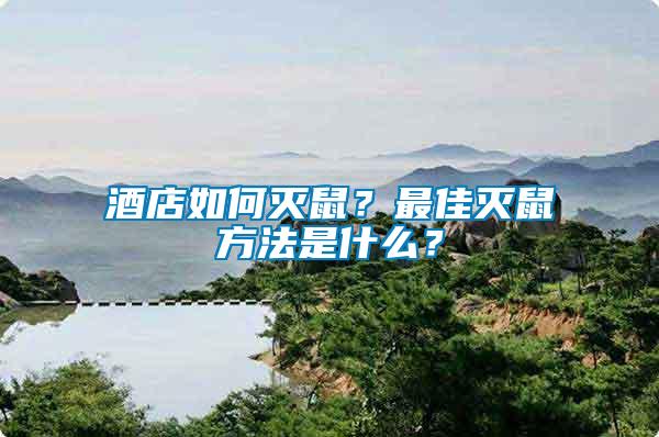 酒店如何滅鼠？最佳滅鼠方法是什么？